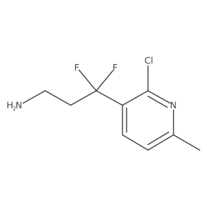3-(2-Chloro-6-methylpyridin-3-yl)-3,3-difluoropropan-1-amine结构式