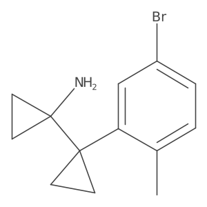 1-[1-(5-Bromo-2-methylphenyl)cyclopropyl]cyclopropan-1-amine Structure