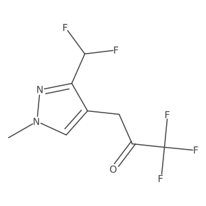 3-[3-(difluoromethyl)-1-methyl-1H-pyrazol-4-yl]-1,1,1-trifluoropropan-2-one结构式