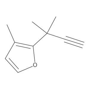 3-Methyl-2-(2-methylbut-3-yn-2-yl)furan结构式