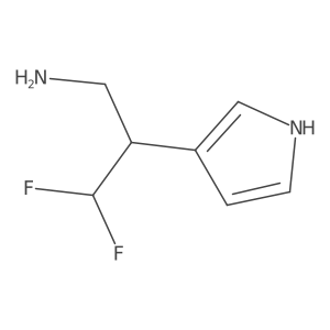 3,3-difluoro-2-(1H-pyrrol-3-yl)propan-1-amine结构式