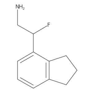 2-(2,3-dihydro-1H-inden-4-yl)-2-fluoroethan-1-amine结构式
