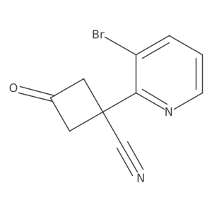 1-(3-Bromopyridin-2-yl)-3-oxocyclobutane-1-carbonitrile结构式