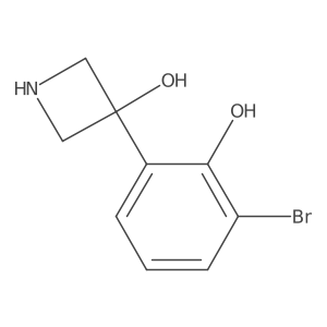 3-(3-Bromo-2-hydroxyphenyl)azetidin-3-ol结构式