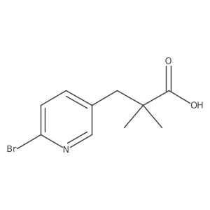 3-(6-Bromopyridin-3-yl)-2,2-dimethylpropanoic acid结构式