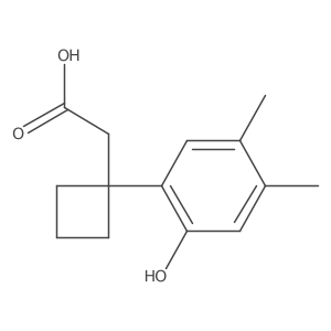 2-[1-(2-Hydroxy-4,5-dimethylphenyl)cyclobutyl]acetic acid结构式