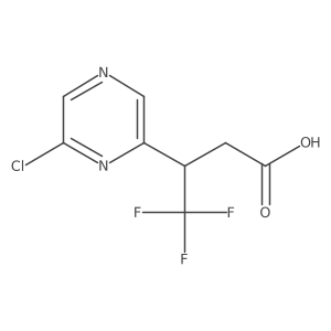 3-(6-Chloropyrazin-2-yl)-4,4,4-trifluorobutanoic acid Structure