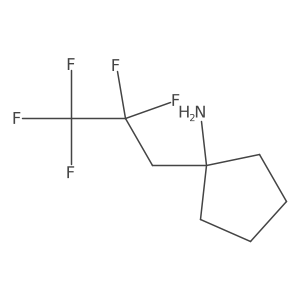 1-(2,2,3,3,3-Pentafluoropropyl)cyclopentan-1-amine Structure