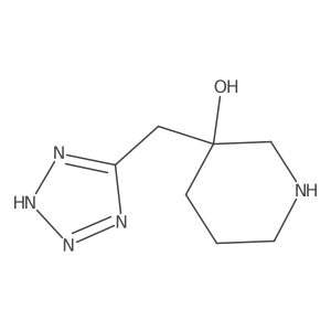 3-[(1H-1,2,3,4-tetrazol-5-yl)methyl]piperidin-3-ol Structure