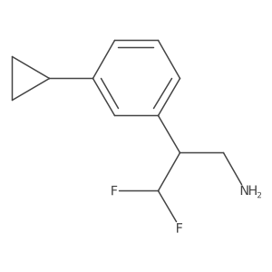 2-(3-Cyclopropylphenyl)-3,3-difluoropropan-1-amine结构式
