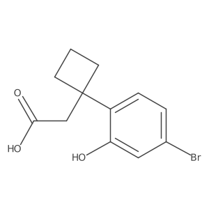 2-[1-(4-Bromo-2-hydroxyphenyl)cyclobutyl]acetic acid Structure