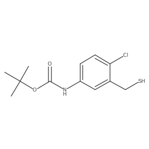 tert-butyl N-[4-chloro-3-(sulfanylmethyl)phenyl]carbamate结构式