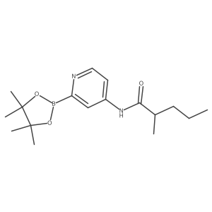 CCCC(C)C(=O)Nc1ccnc(B2OC(C)(C)C(C)(C)O2)c1结构式