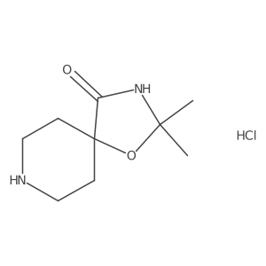 2,2-Dimethyl-1-oxa-3,8-diazaspiro[4.5]decan-4-one hydrochloride结构式
