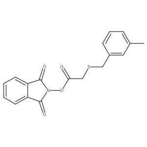1,3-dioxo-2,3-dihydro-1H-isoindol-2-yl 2-{[(3-methylphenyl)methyl]sulfanyl}acetate Structure