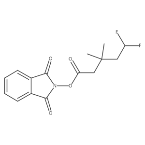 1,3-dioxo-2,3-dihydro-1H-isoindol-2-yl 5,5-difluoro-3,3-dimethylpentanoate结构式