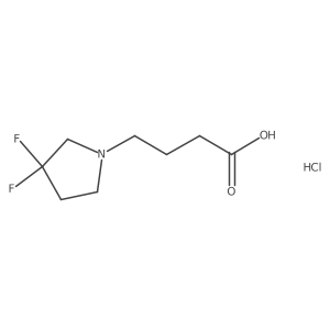 4-(3,3-Difluoropyrrolidin-1-yl)butanoic acid hydrochloride结构式