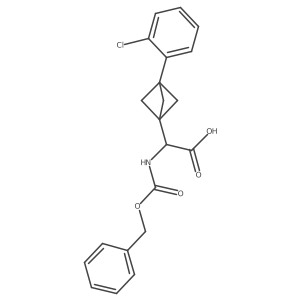 2-[3-(2-Chlorophenyl)-1-bicyclo[1.1.1]pentanyl]-2-(phenylmethoxycarbonylamino)acetic acid Structure