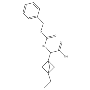 2-(3-Ethyl-1-bicyclo[1.1.1]pentanyl)-2-(phenylmethoxycarbonylamino)acetic acid Structure