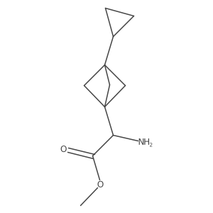 Methyl 2-amino-2-(3-cyclopropyl-1-bicyclo[1.1.1]pentanyl)acetate结构式