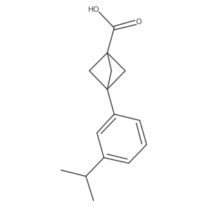 3-(3-Propan-2-ylphenyl)bicyclo[1.1.1]pentane-1-carboxylic acid Structure
