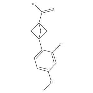 3-(2-Chloro-4-methoxyphenyl)bicyclo[1.1.1]pentane-1-carboxylic acid Structure