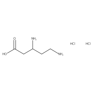 (3S)-3,5-diaminopentanoicaciddihydrochloride结构式