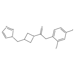 2-(2,4-difluorophenyl)-1-{3-[(1H-1,2,3-triazol-1-yl)methyl]azetidin-1-yl}ethan-1-one Structure