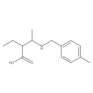 2-Ethyl-3-{[(4-methylphenyl)methyl]amino}butanoic acid结构式