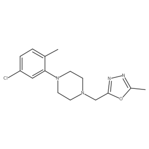 1-(5-Chloro-2-methylphenyl)-4-[(5-methyl-1,3,4-oxadiazol-2-yl)methyl]piperazine Structure
