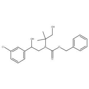 benzyl N-[2-(3-chlorophenyl)-2-hydroxyethyl]-N-(1-hydroxy-2-methylpropan-2-yl)carbamate结构式