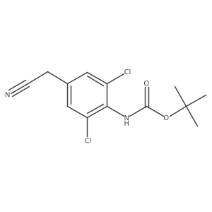 tert-butyl N-[2,6-dichloro-4-(cyanomethyl)phenyl]carbamate Structure