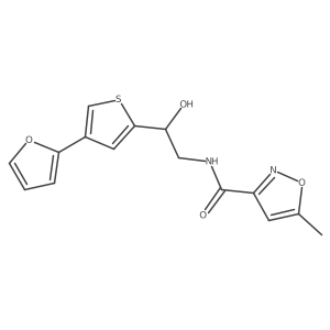 N-{2-[4-(furan-2-yl)thiophen-2-yl]-2-hydroxyethyl}-5-methyl-1,2-oxazole-3-carboxamide结构式