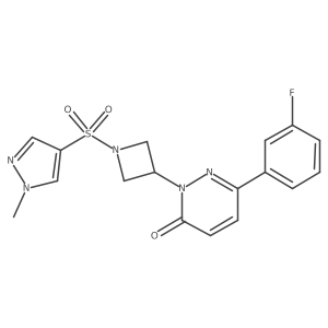 6-(3-fluorophenyl)-2-{1-[(1-methyl-1H-pyrazol-4-yl)sulfonyl]azetidin-3-yl}-2,3-dihydropyridazin-3-one Structure