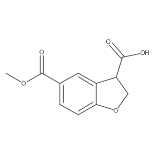 5-Methoxycarbonyl-2,3-dihydro-1-benzofuran-3-carboxylic acid结构式