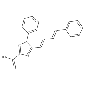 1-Phenyl-5-(4-phenyl-1,3-butadien-1-yl)-1H-1,2,4-triazole-3-carboxylic acid结构式
