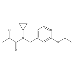 2-Chloro-N-cyclopropyl-N-[(2-propan-2-yloxypyridin-4-yl)methyl]propanamide结构式