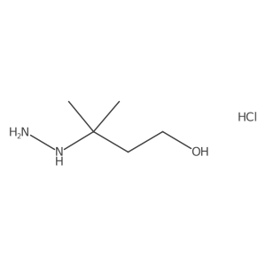 3-Hydrazineyl-3-methylbutan-1-ol hydrochloride Structure