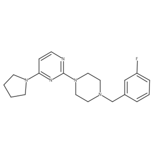 2-{4-[(3-Fluorophenyl)methyl]piperazin-1-yl}-4-(pyrrolidin-1-yl)pyrimidine结构式