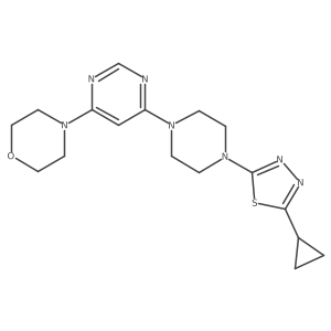 4-{6-[4-(5-Cyclopropyl-1,3,4-thiadiazol-2-yl)piperazin-1-yl]pyrimidin-4-yl}morpholine Structure