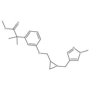 Methyl 2-methyl-2-[3-[[1-[(1-methylpyrazol-4-yl)methyl]aziridin-2-yl]methoxy]phenyl]propanoate结构式