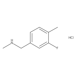 1-(3-Fluoro-4-methylphenyl)-N-methylmethanamine;hydrochloride Structure