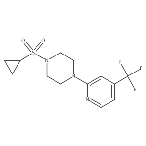 1-(Cyclopropanesulfonyl)-4-[4-(trifluoromethyl)pyridin-2-yl]piperazine Structure