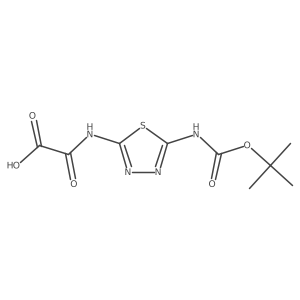 [(5-{[(Tert-butoxy)carbonyl]amino}-1,3,4-thiadiazol-2-yl)carbamoyl]formic acid Structure