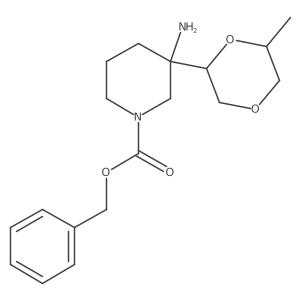 Benzyl 3-amino-3-(6-methyl-1,4-dioxan-2-yl)piperidine-1-carboxylate Structure