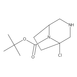 tert-Butyl 1-chloro-3,8-diazabicyclo[3.2.1]octane-8-carboxylate结构式