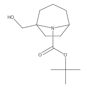 tert-Butyl 1-(hydroxymethyl)-8-azabicyclo[3.2.1]octane-8-carboxylate结构式