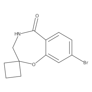 8-Bromospiro[3,4-dihydro-1,4-benzoxazepine-2,1'-cyclobutane]-5-one结构式