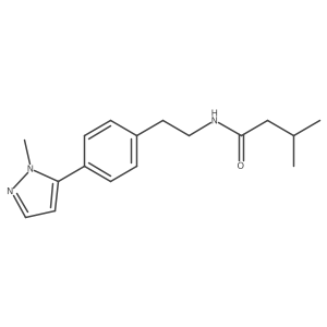 3-methyl-N-{2-[4-(1-methyl-1H-pyrazol-5-yl)phenyl]ethyl}butanamide结构式
