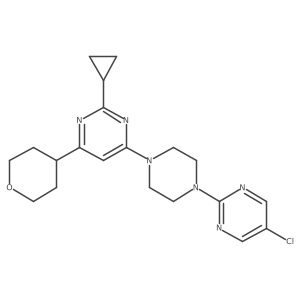 4-[4-(5-Chloropyrimidin-2-yl)piperazin-1-yl]-2-cyclopropyl-6-(oxan-4-yl)pyrimidine Structure